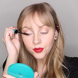 Tubing brown black mascara application